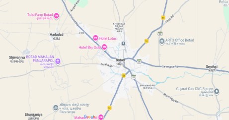Tourist Map Guide of Botad - Gujarat Orbit
