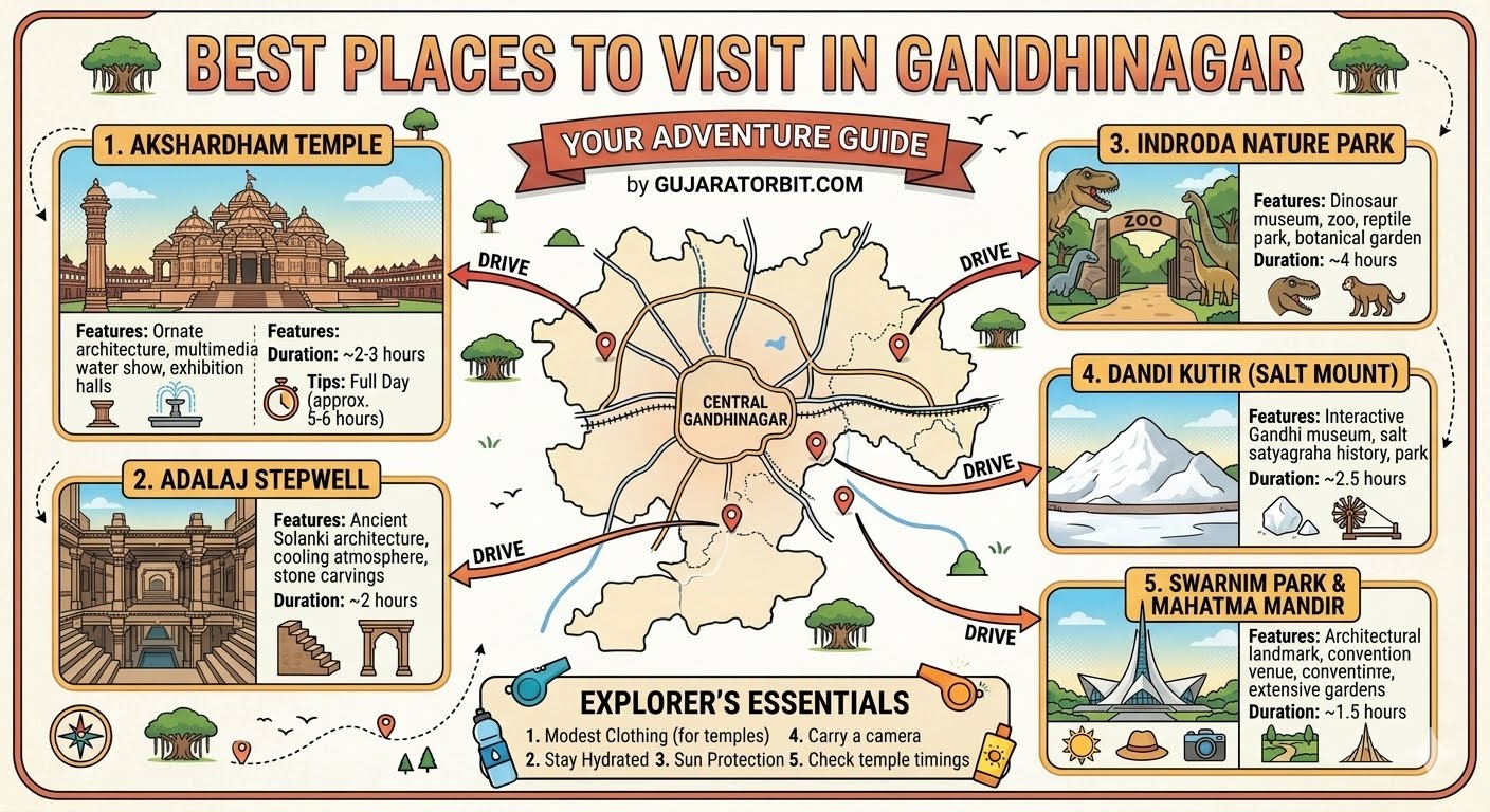 Best Places to Visit in Gandhinagar