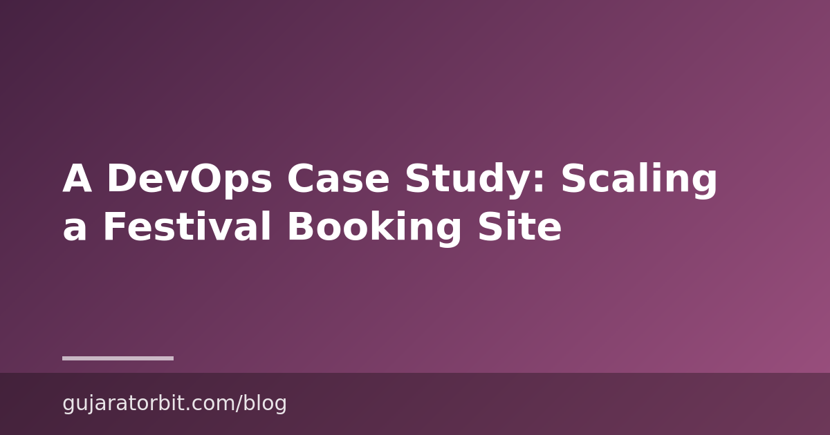 A DevOps Case Study: Scaling a Festival Booking Site
