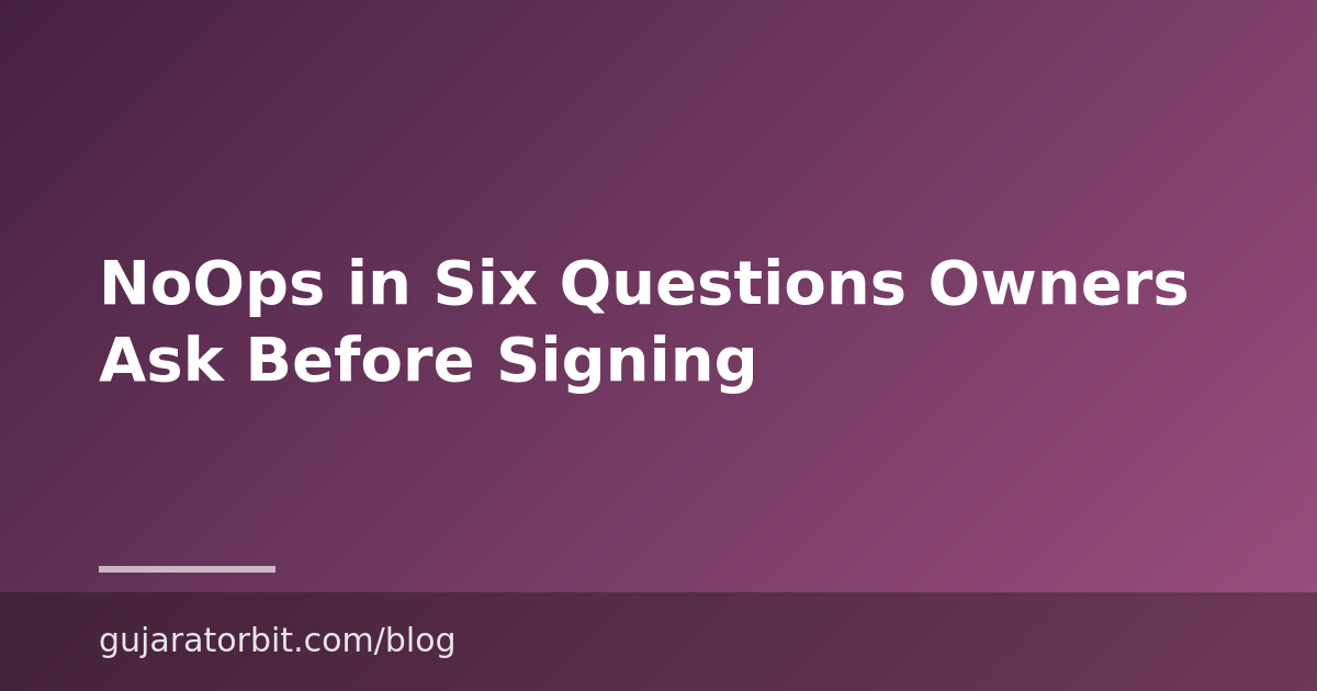 NoOps in Six Questions Owners Ask Before Signing